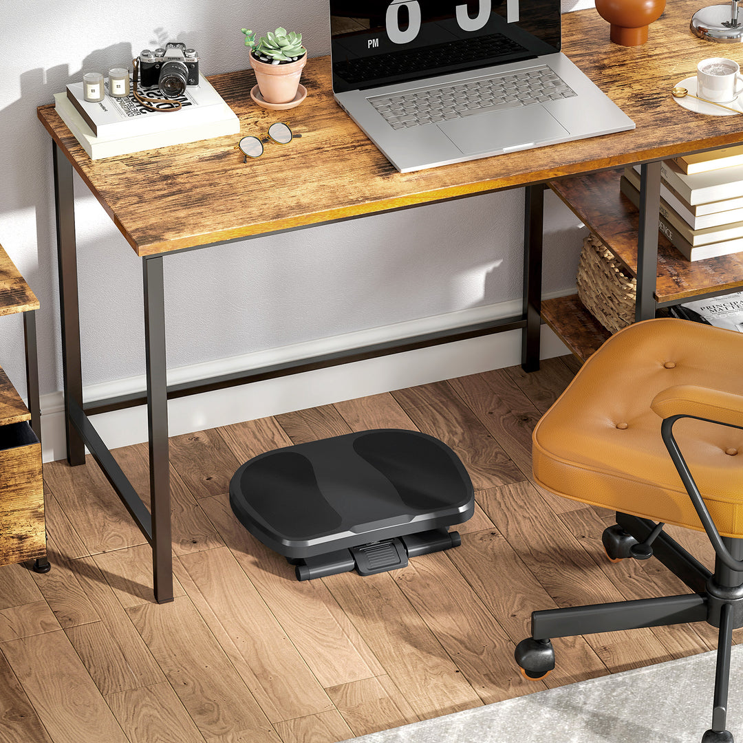 Fodstøtt, højdejusterbar, vipbar 0-30°, grå