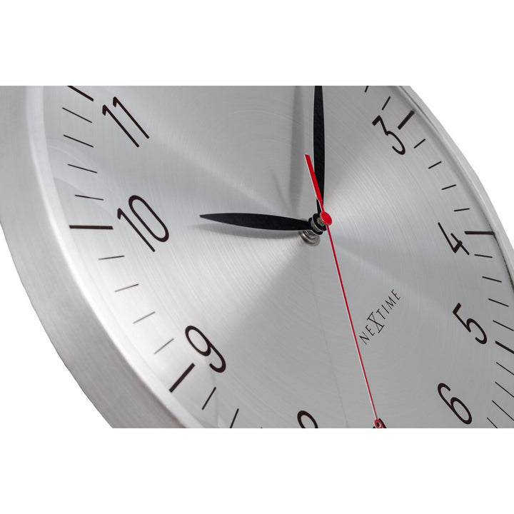 Vægur 30,5 cm-Silent-Dome-linse-Aluminium(urkasse og urskive)-NeXtime 'Frankfurt'