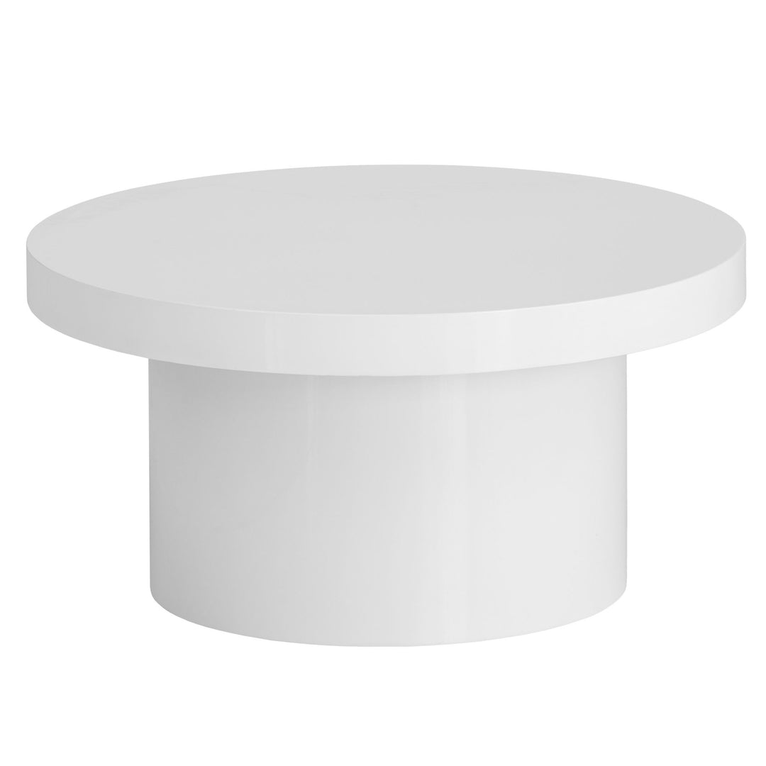 Sofabord 60x60x30 cm Hvidt sofabord i højglans Moderne designer stuebord Rundt loungebord i svampeform, sofabord Sidebord Lille