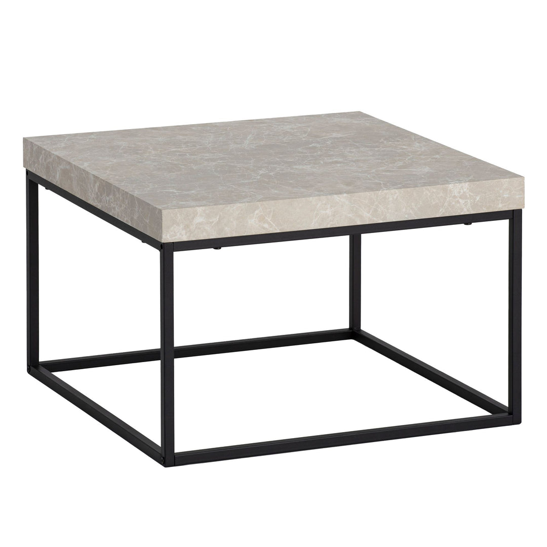 sofabord 120x60x38 cm sandfarvet sofabord i stenlook