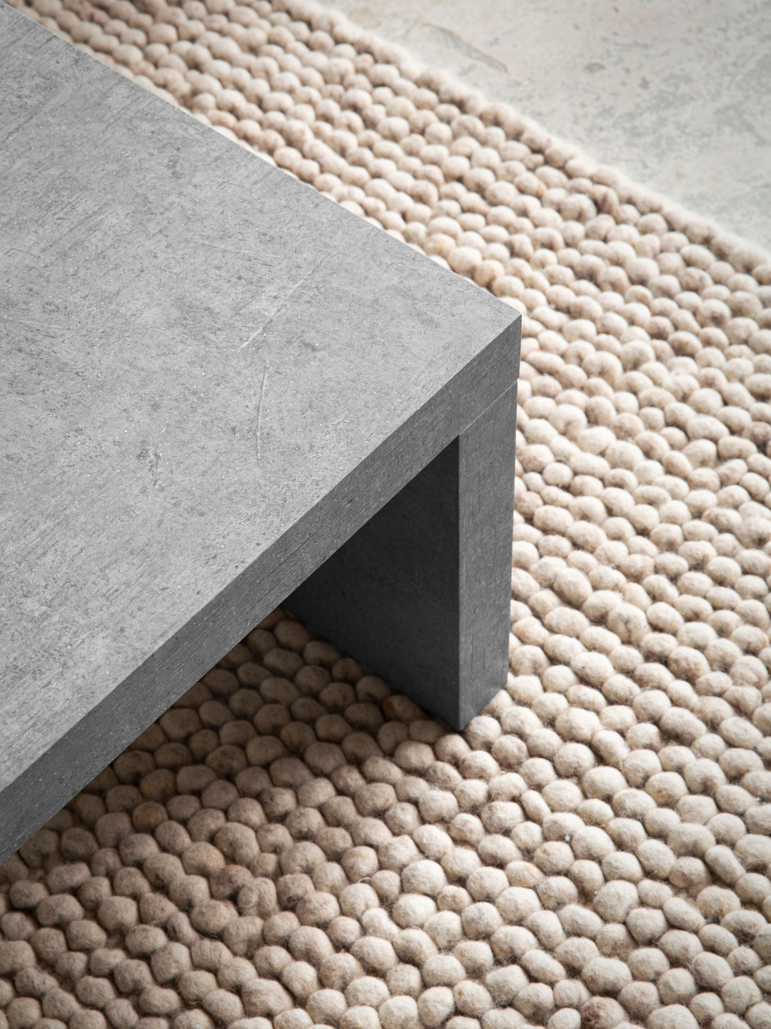 Sofabord i betonlook - 110 x 55 cm - Grå