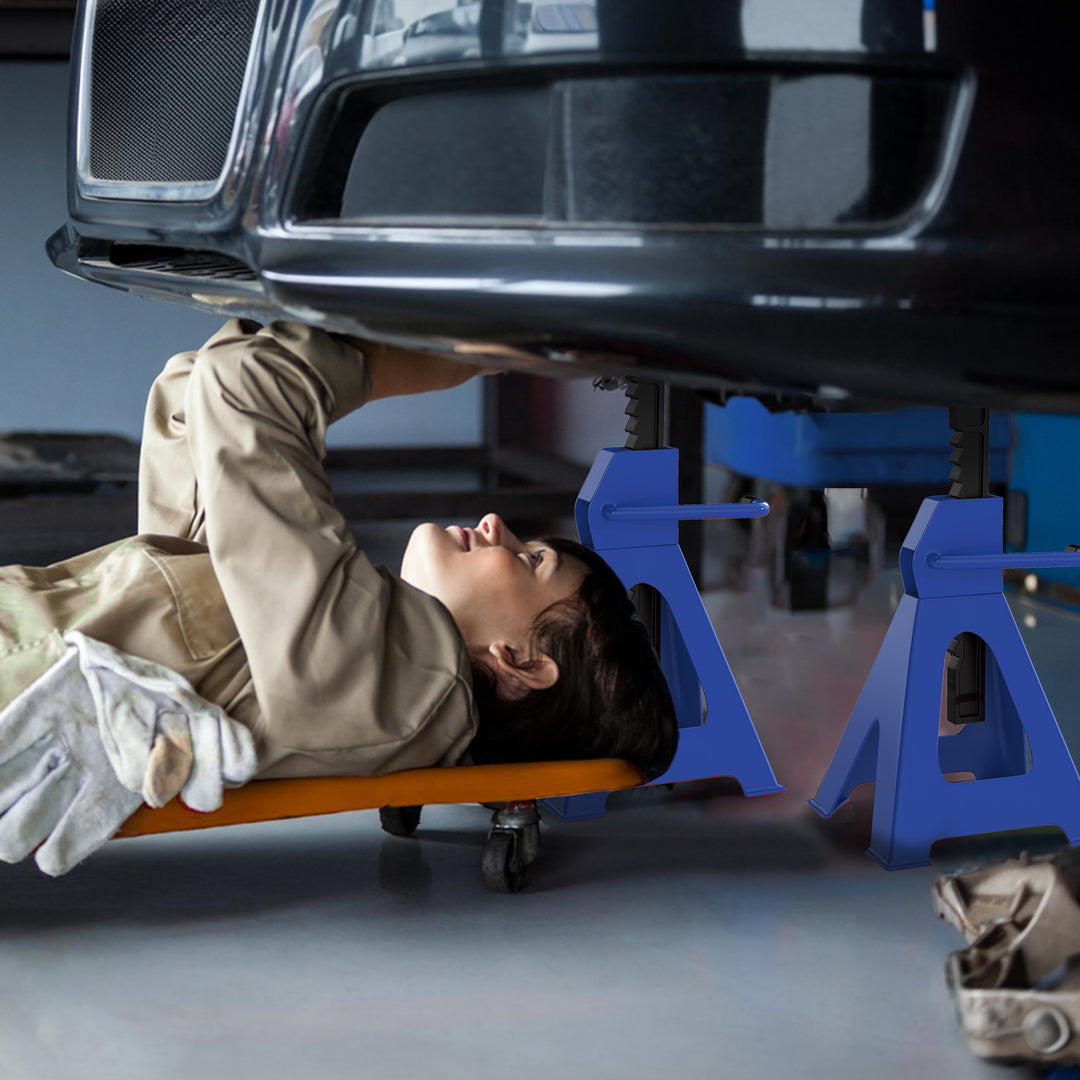 Donkraft 3 tons lasteevne 2 stk. støtteben inklusive sikkerhedsnål 13 niveauer højdejusterbar 385 mm til 600 mm