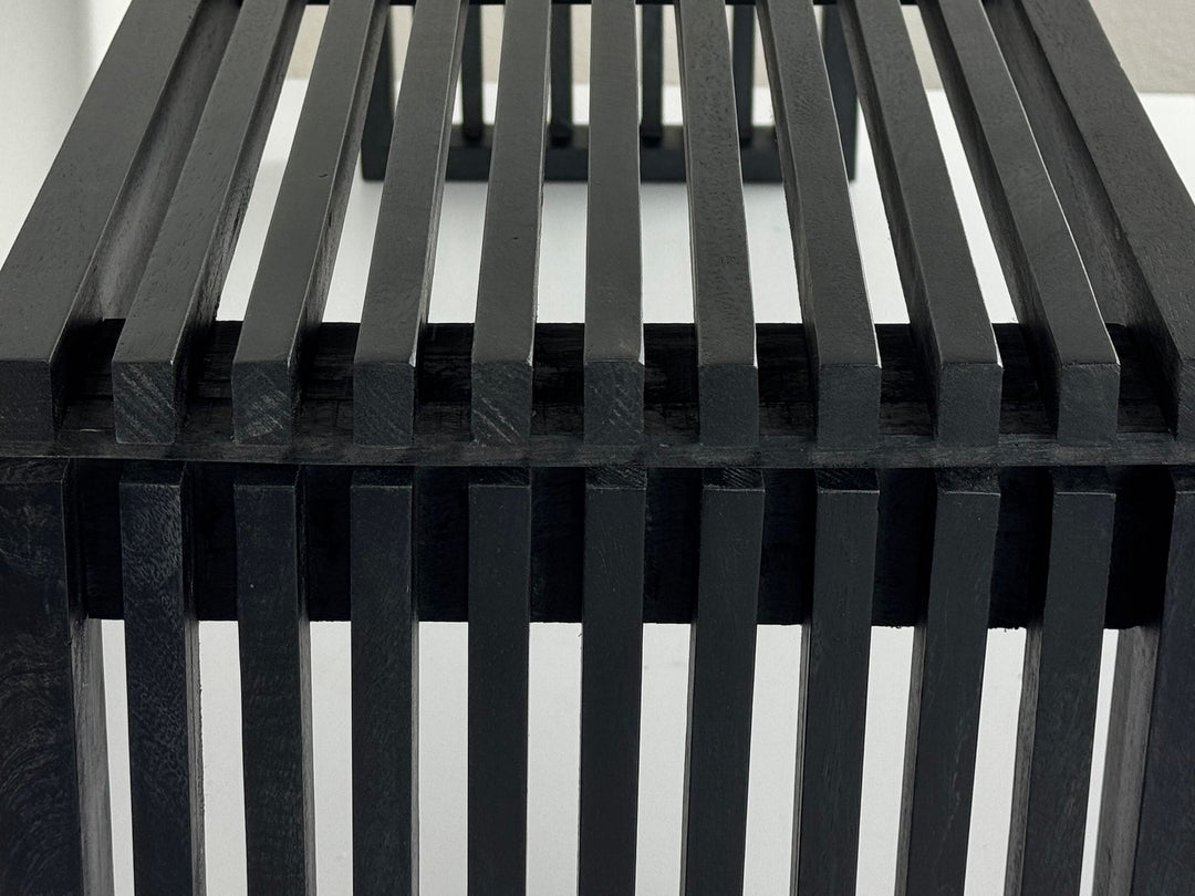 120 cm massiv akacietræsbænk, sort, moderne garderobe- og sengebænk, træbænk i entre til entré, soveværelse, stue