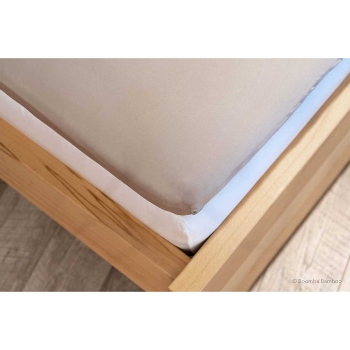 Beige bambus sengetøj til Premium madras top – 400TC Tanboocel – 100 % bambus – Blød Taupe