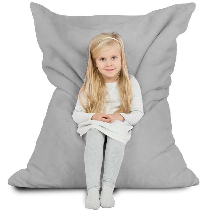 Large Floor Cushion XL for Kids - Yeti Faux Fur