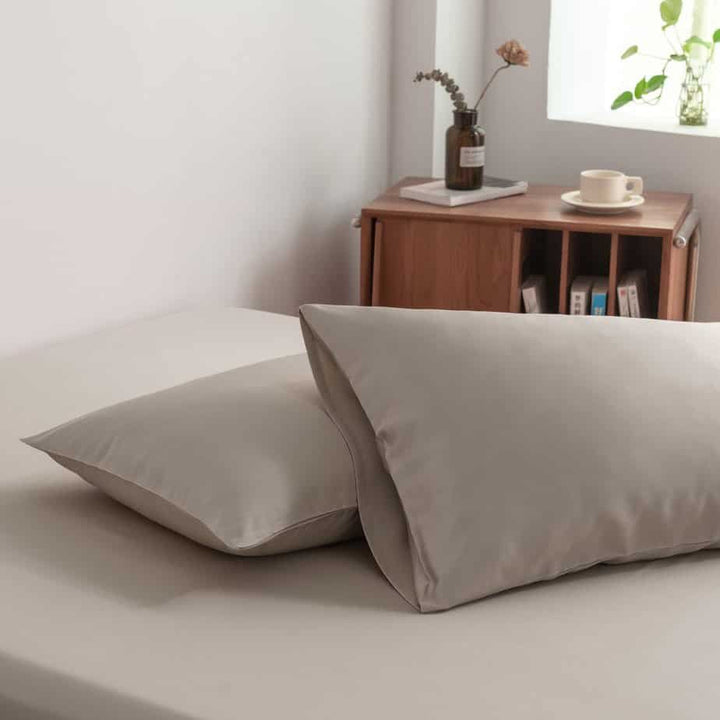 Beige Bambus Sengesæt 2-personers - 400TC Tanboocel - Blød Taupe