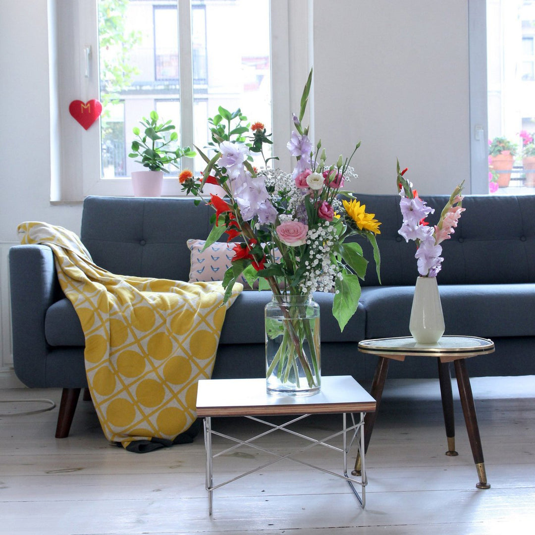 Don Yellow Jacquard slumretæppe – Blødt børstet bomuld