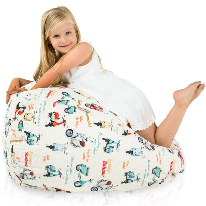 Kids Bean Bag Chair L - Premium Printed Fabric