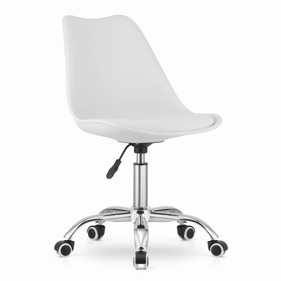 OSKAR ALBA kontorstol – minimalistisk design og ergonomisk komfort (hvid)