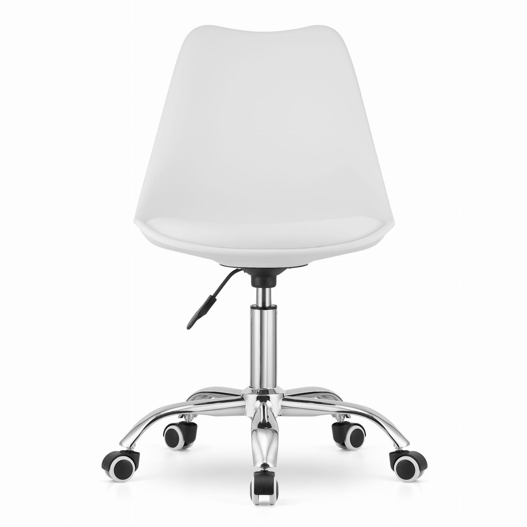 OSKAR ALBA kontorstol – minimalistisk design og ergonomisk komfort (hvid)