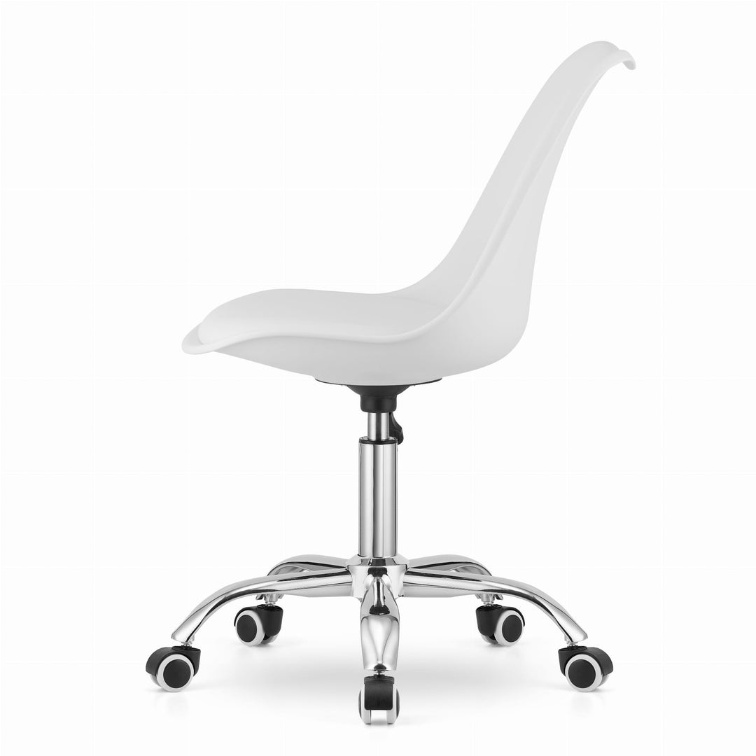 OSKAR ALBA kontorstol – minimalistisk design og ergonomisk komfort (hvid)