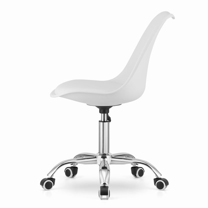 OSKAR ALBA kontorstol – minimalistisk design og ergonomisk komfort (hvid)