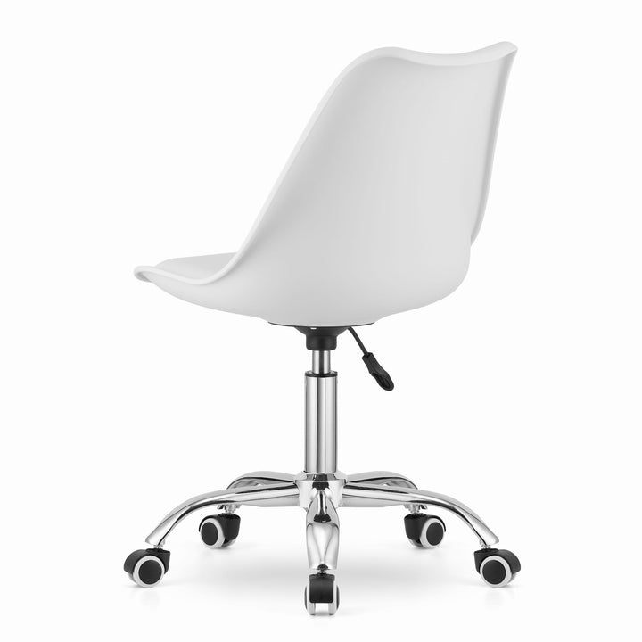 OSKAR ALBA kontorstol – minimalistisk design og ergonomisk komfort (hvid)