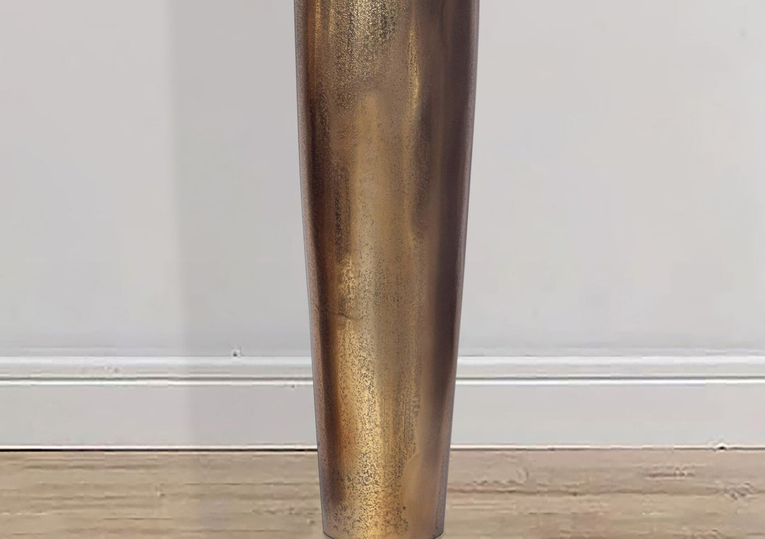 Dekorativ vase 75 cm aluminium guldfarvet blomstervase moderne, håndlavet