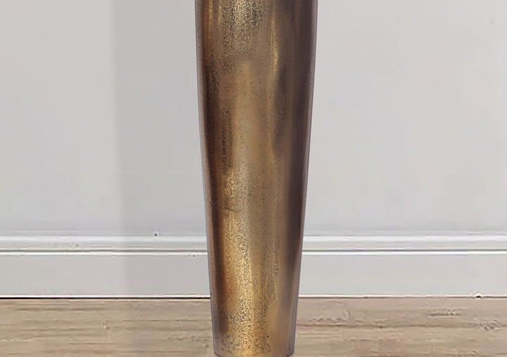 Dekorativ vase 75 cm aluminium guldfarvet blomstervase moderne, håndlavet