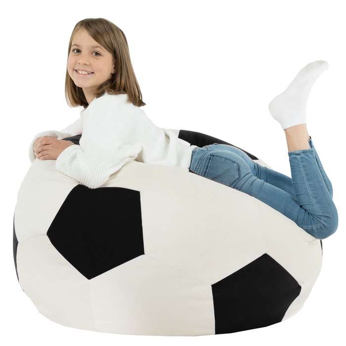 Bean Bag Chair Football XL Children - Soft Velvet