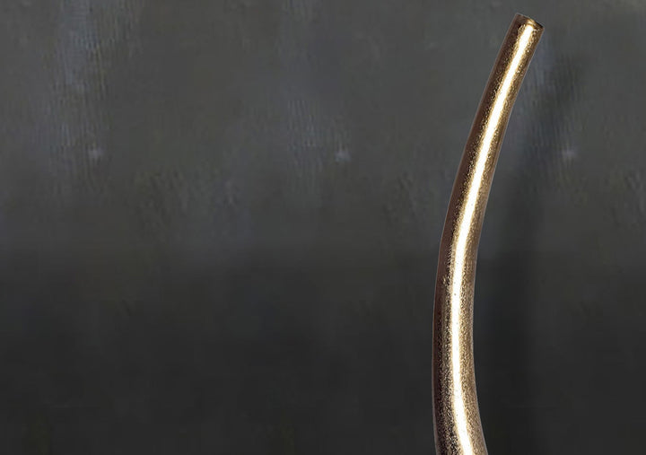 Dekorativ vase 100 cm aluminium guld spiral blomstervase moderne stor, ekstravagant dekorativ vase til blomster, XXL aluminium gulvvase metal boligindretning håndlavet