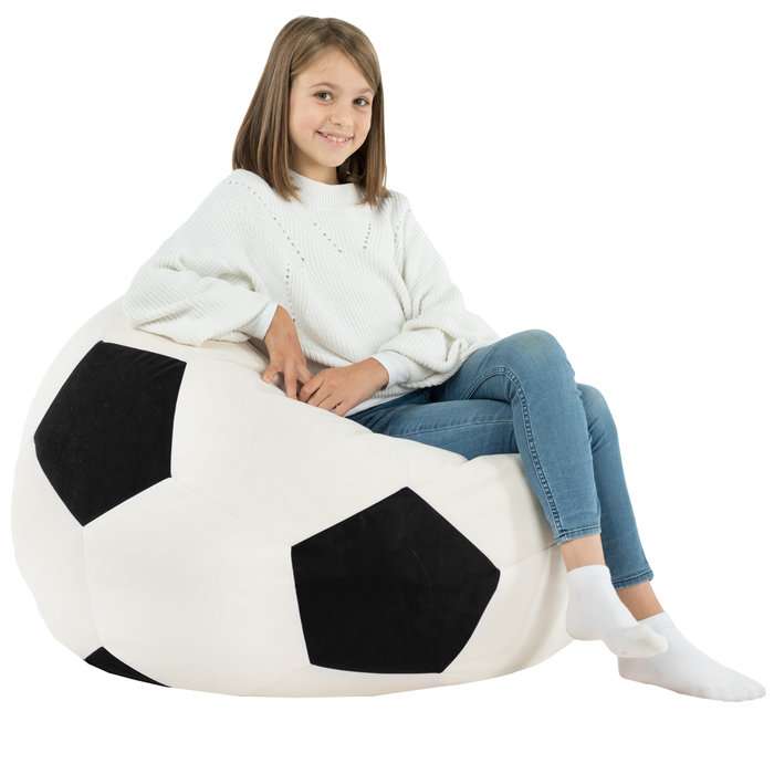 Bean Bag Chair Football XL Children - Soft Velvet