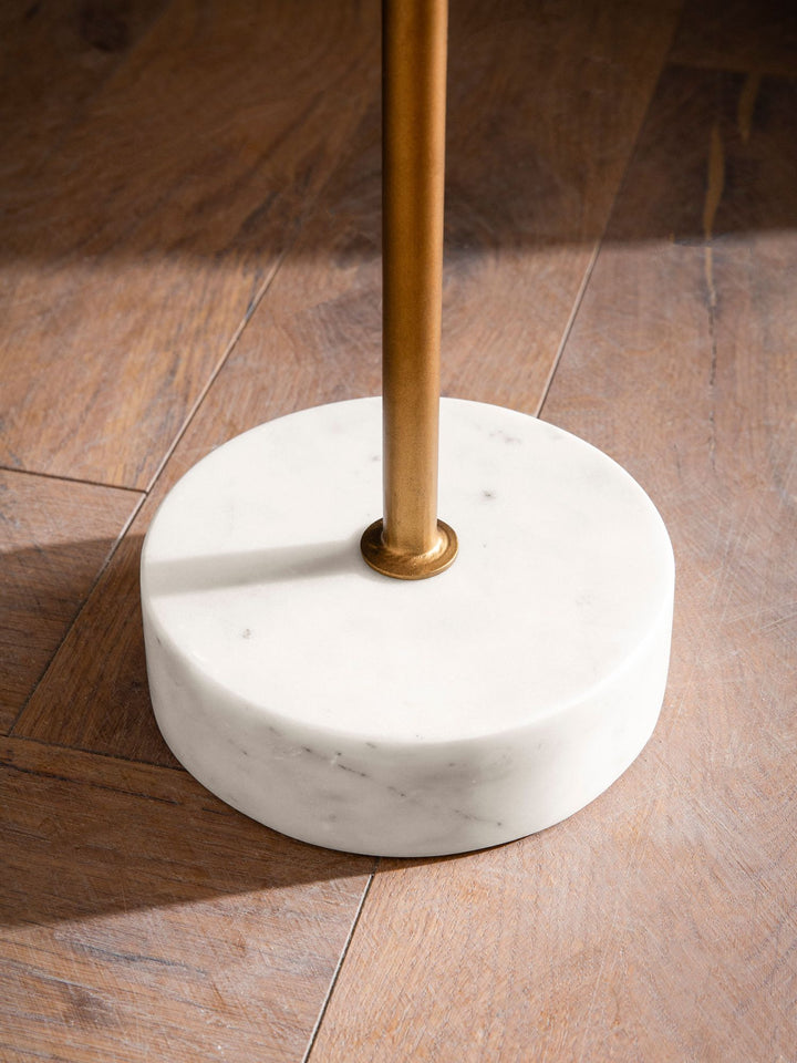 Sidebord, massivt mangotræ, ægte marmor, 35x35x55 cm, lille firkantet sidebord, moderne stuebord, højt sofabord