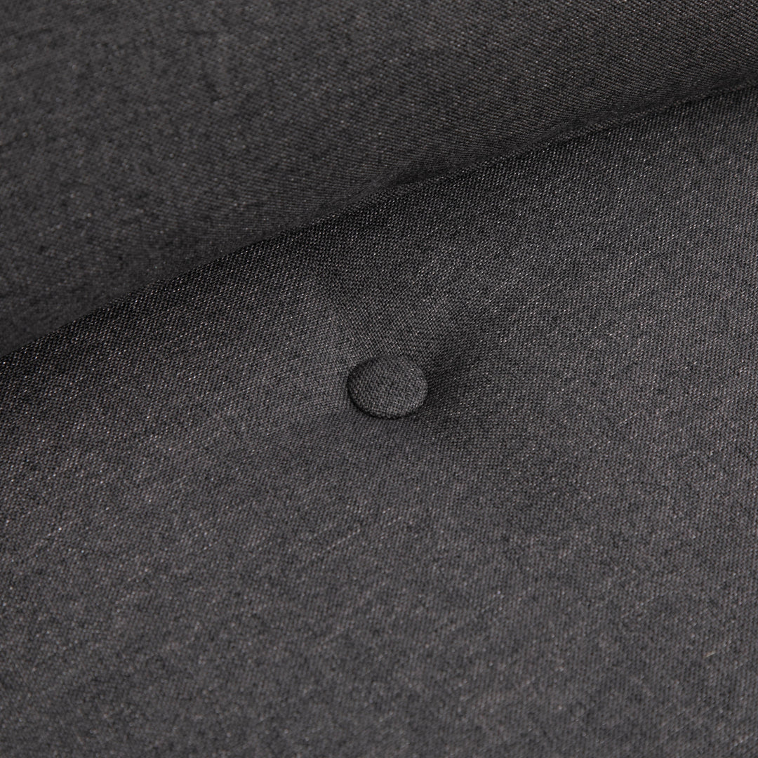 Gulvstol foldmadras liggeunderlag, 2-i-1 design, aftagelig pude, 60 x 80 x 56 cm, mørkegrå