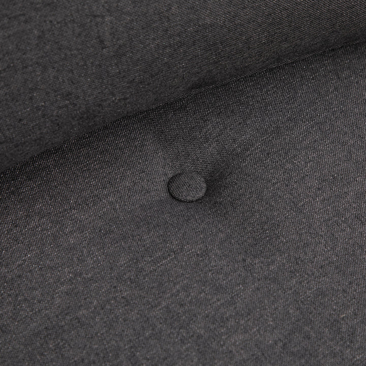 Gulvstol foldmadras liggeunderlag, 2-i-1 design, aftagelig pude, 60 x 80 x 56 cm, mørkegrå