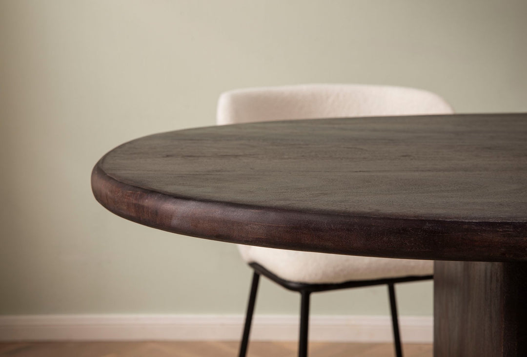 Spisebord 180x90x75 cm akacie massivt træ mørkebrunt moderne spisebord