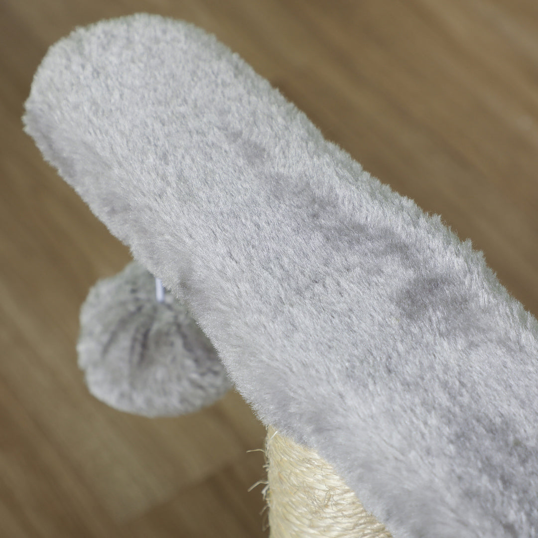 Lille kradsetræ til katte, legetræ, kradsetræ til katte med legebold, brun, 40 x 30 x 43 cm