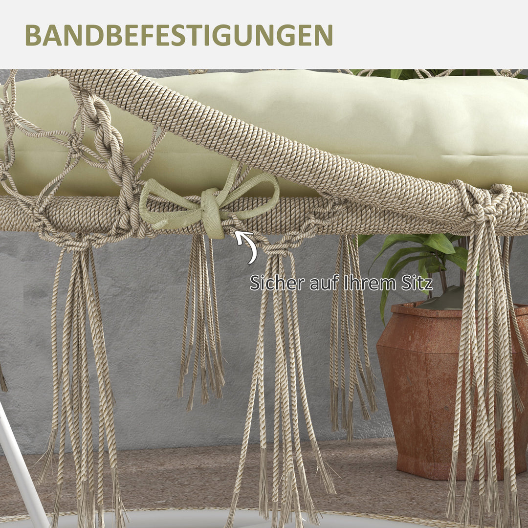 Siddehynde, sædepude, med knaplukning, 80 cm x 80 cm x 10 cm, cremehvid