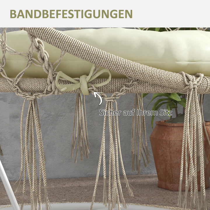 Siddehynde, sædepude, med knaplukning, 80 cm x 80 cm x 10 cm, cremehvid