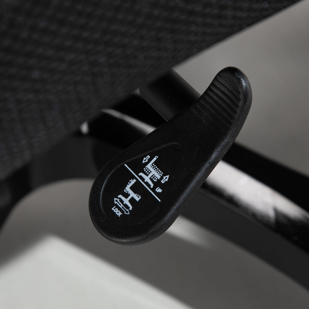 Kontorstol, ergonomisk skrivebordsstol med lænefunktion, drejefunktion, højdejusterbar computerstol til hjemmekontor, kunstlæder, sort