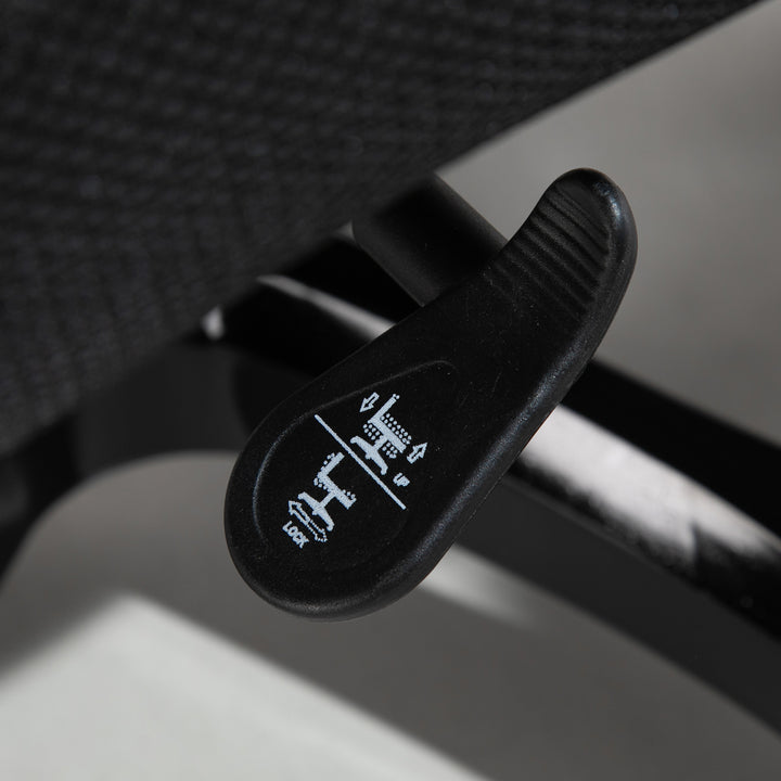 Kontorstol, ergonomisk skrivebordsstol med lænefunktion, drejefunktion, højdejusterbar computerstol til hjemmekontor, kunstlæder, sort