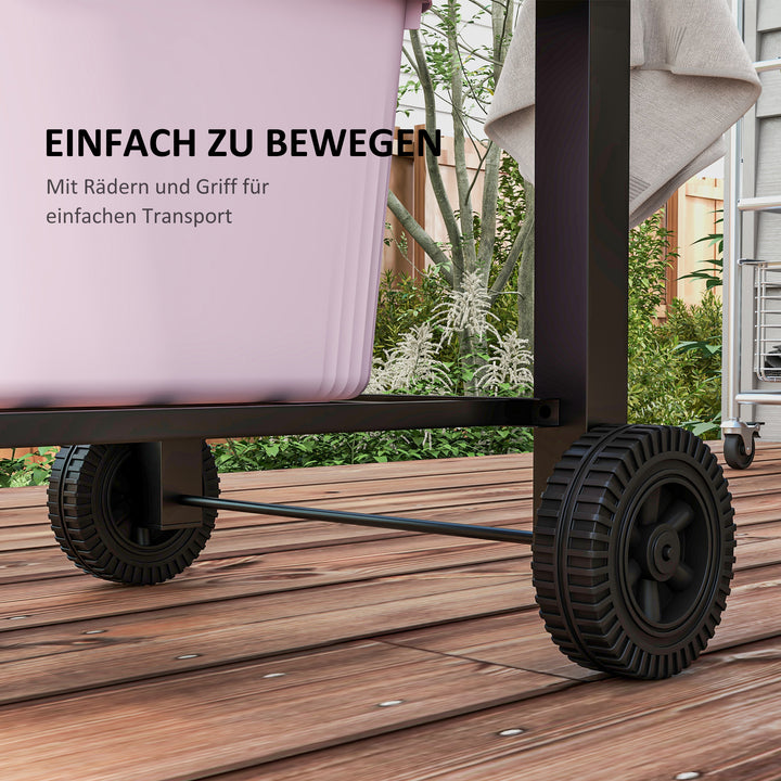 Kulgrillrøger bbq-røger, 1 hylde, 1 håndklædetørrer, 2 grillriste, 113 cm x 65 cm x 108 cm, sort