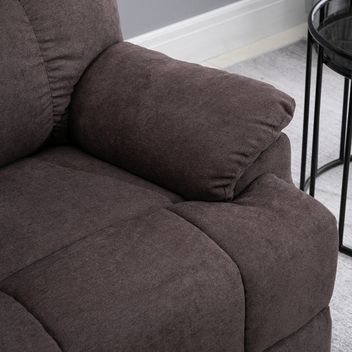 Massagestol med stand-up-hjælp, afslappende stol med stand-up-hjælp, inklusive fjernbetjening, usb-interface, brun