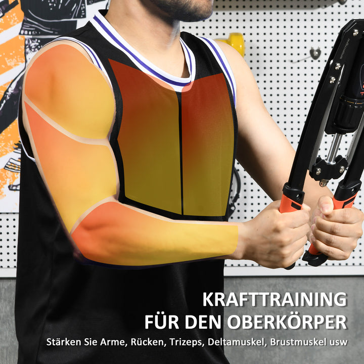 Power twister 10-200kg armtræner justerbar hydraulisk armtræningsenhed 43 x 16 x 5 cm sort+rød