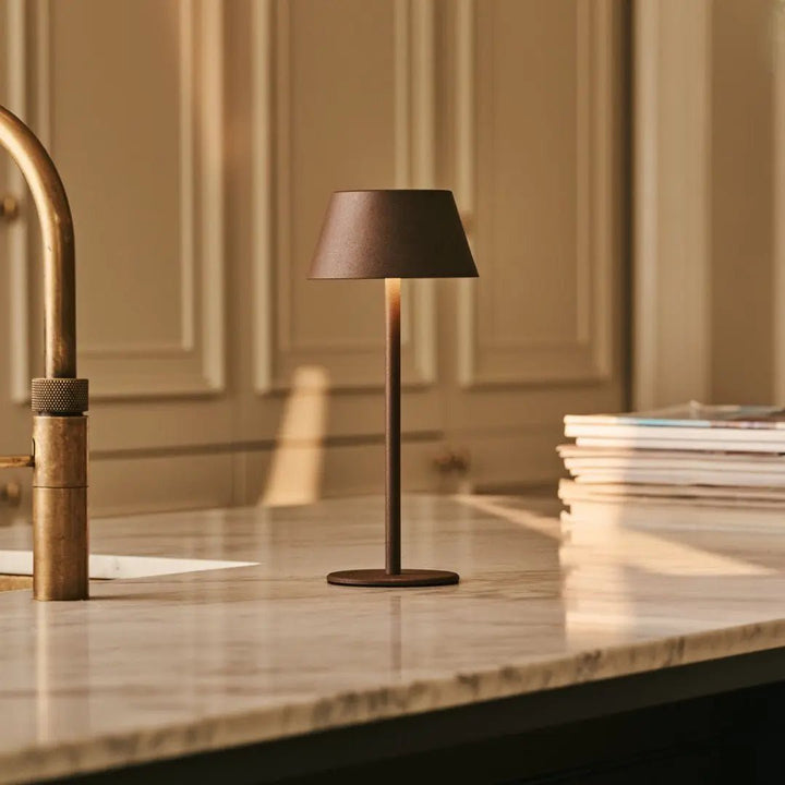 Milou Mocha Brown genopladelig bordlampe