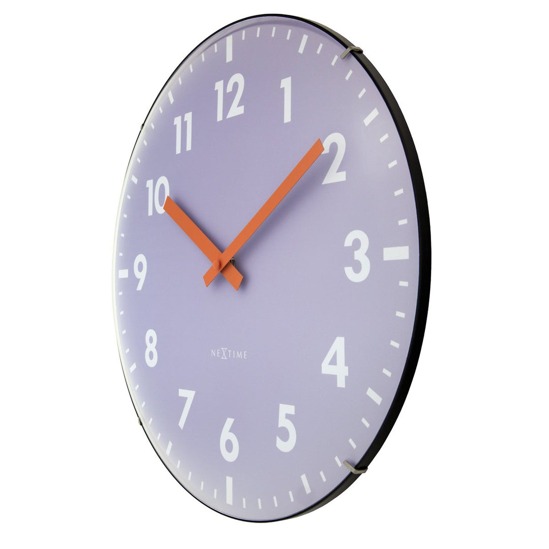 Vægur 35 cm kuplet glaslinse-Silent-Glass-NeXtime 'Duomo'