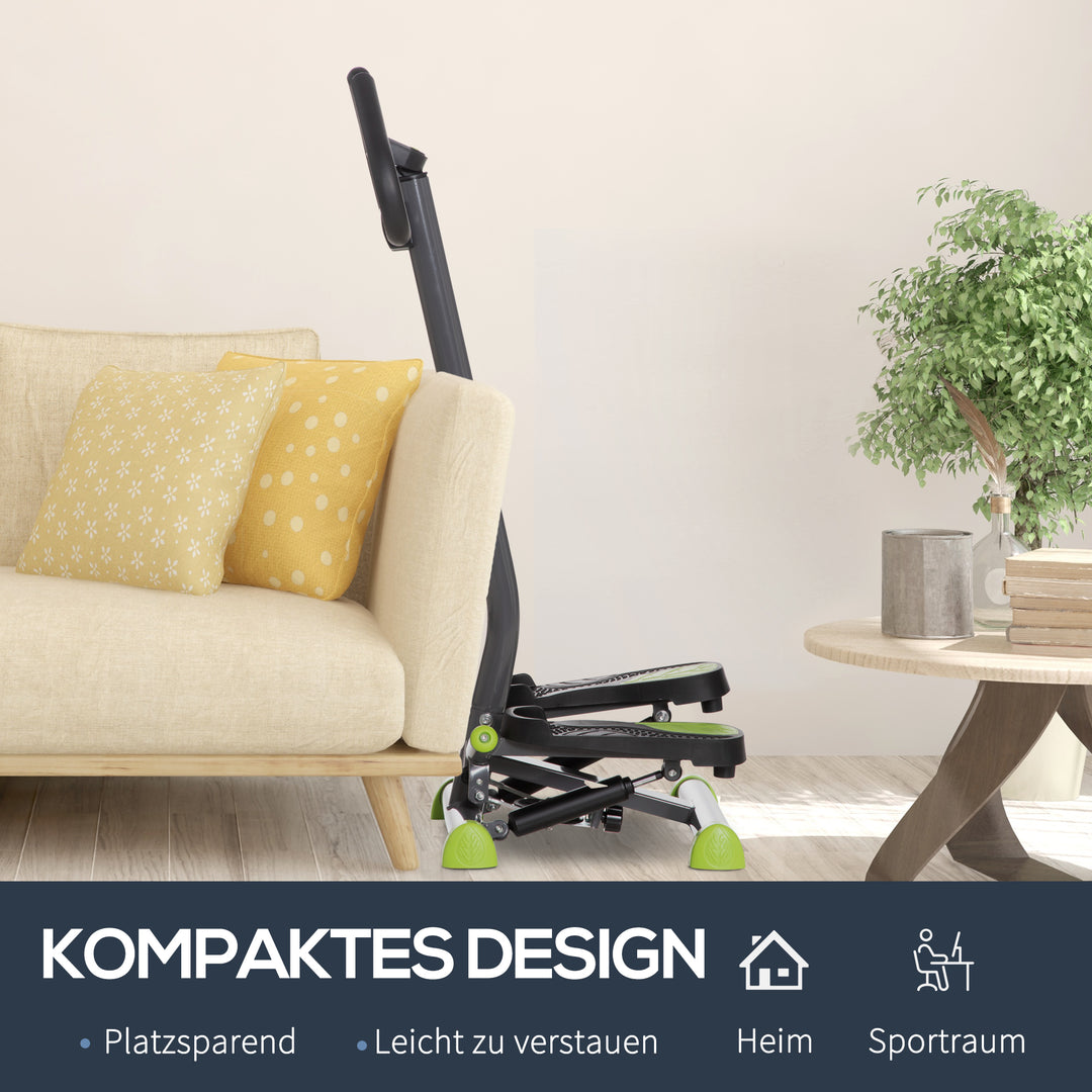 Stepmaskine med LCD-skærm 55 x 44 x 108 cm Stålgrå+Grøn+Sort
