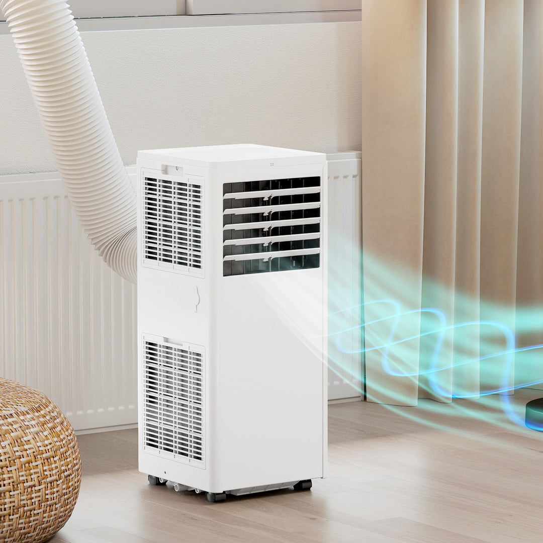 Bærbart klimaanlæg 7000 BTU, 4-i-1 klimaanlæg med køling, affugter, ventilator, dvaletilstand