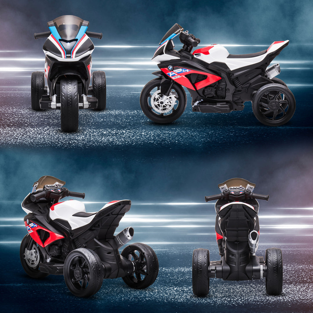 Børnemotorcykel, elmotorcykel, forlygte, 3 musiktilstande, til børn 1,5-5 år, rød, 82,5 x 42 x 54 cm