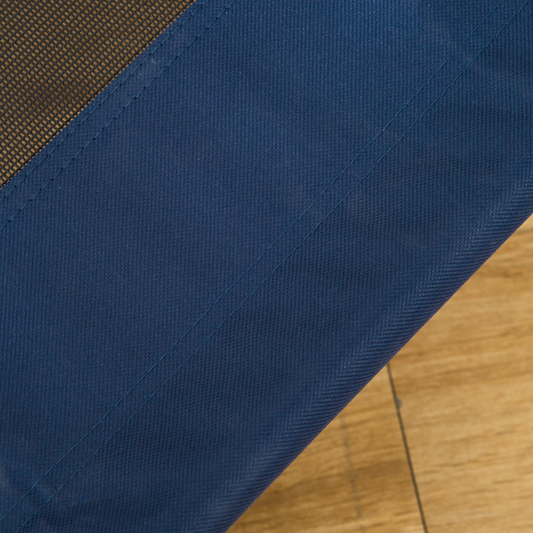 Hundeseng udendørs katteseng kæledyrsseng soveplads stål 600d oxfordstof blå 76 x 61 x 18 cm