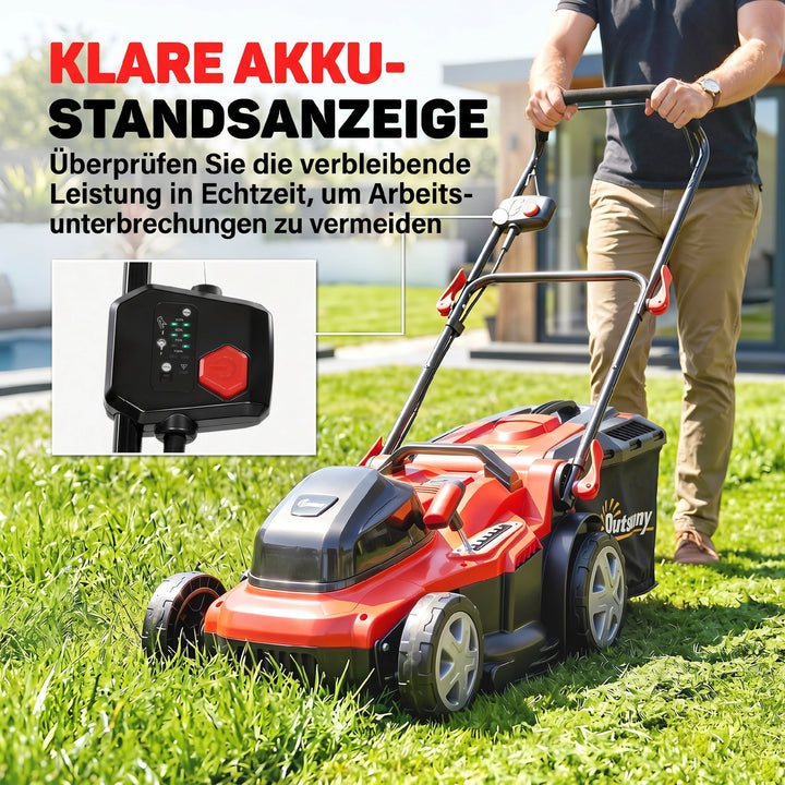 Elektrisk plæneklipper 800 W, 40 cm klippebredde med 45L græsopsamler