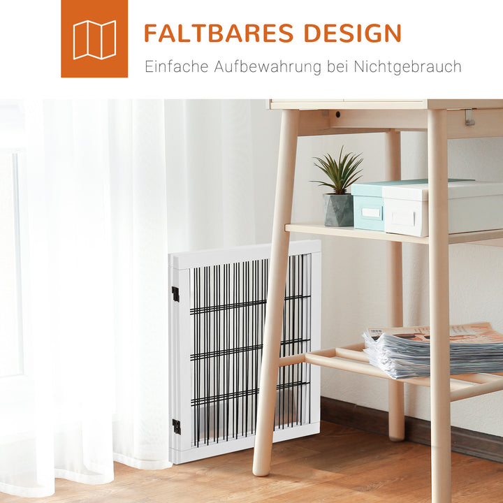 Hundegitter, hundegitter med støttefødder, trappegitter, hundegitter, dørbeskytter til pejs og komfur, hvid fyrretræ 185 x 36 x 71 cm