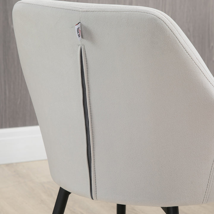 Spisebordsstolsæt, komfortabel, 54x57x80 cm, lysegrå