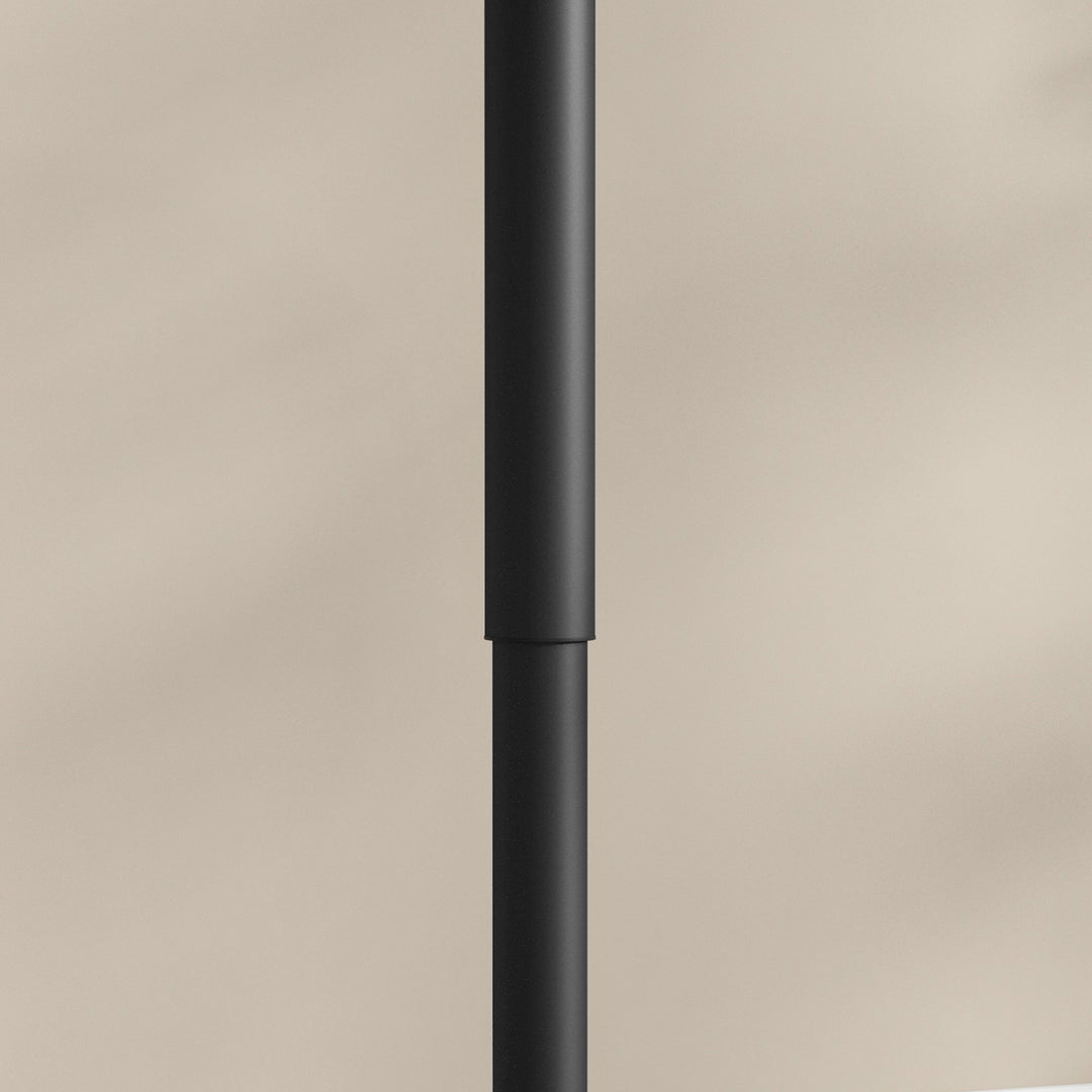 Barbord til 2 personer, højdejusterbart, marmorlook, 60 x 60 x 68-93,5 cm, sort