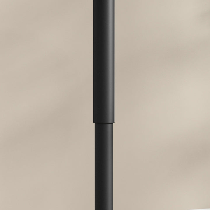 Barbord til 2 personer, højdejusterbart, marmorlook, 60 x 60 x 68-93,5 cm, sort