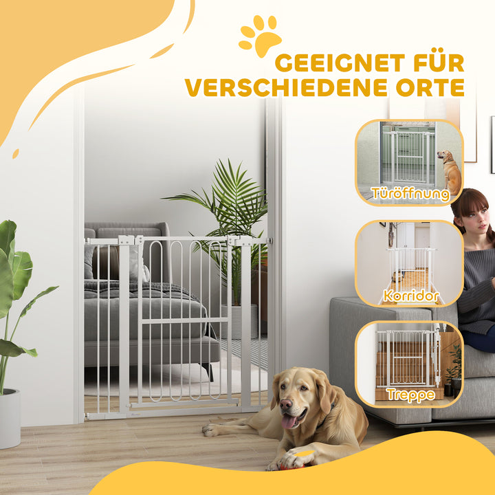 Hundesikkerhedsgitter, 76-104 cm spærregitter uden boring, trappegitter