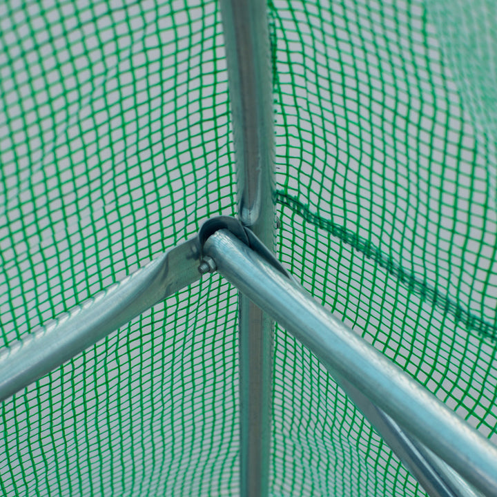 Drivhus 800x300x200cm plastdrivhus tomathus med dør, 12 vinduer, galvaniseret stålfilmtunnel, pe, stabil drivhusplantetunnel, inklusive jordankre og reb, grøn