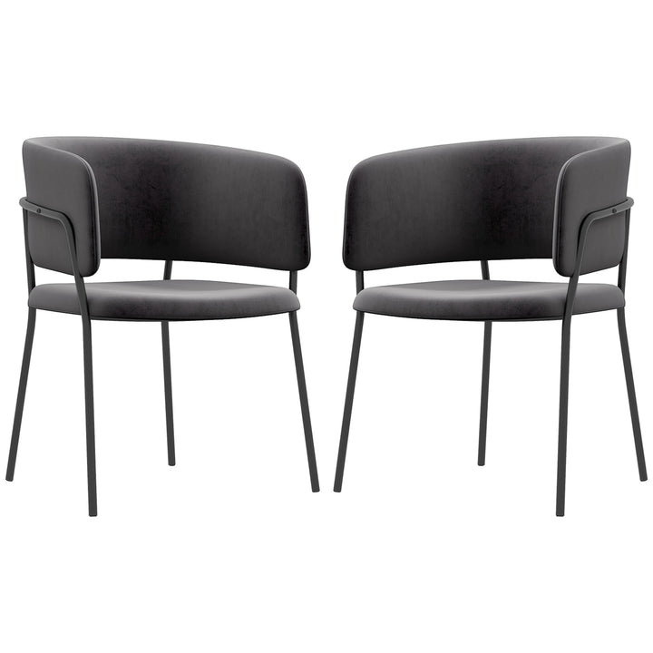 Polstret stol, moderne og komfortabel, 57x53x73cm, grå