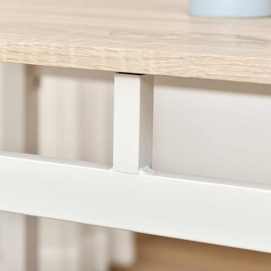 5-Delt spisebordssæt med 4 stole, pladsbesparende køkkenbordssæt, siddegruppe til spisestue, køkken, grå + hvid