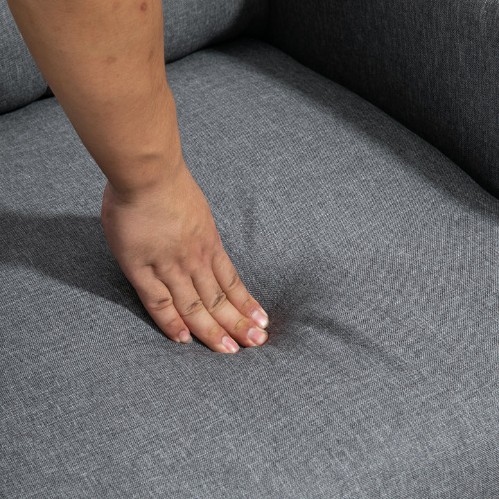 Lænestol med lænefunktion, udtrækkelig fodstøtte, pocketfjederkerne, op til 150 kg, grå